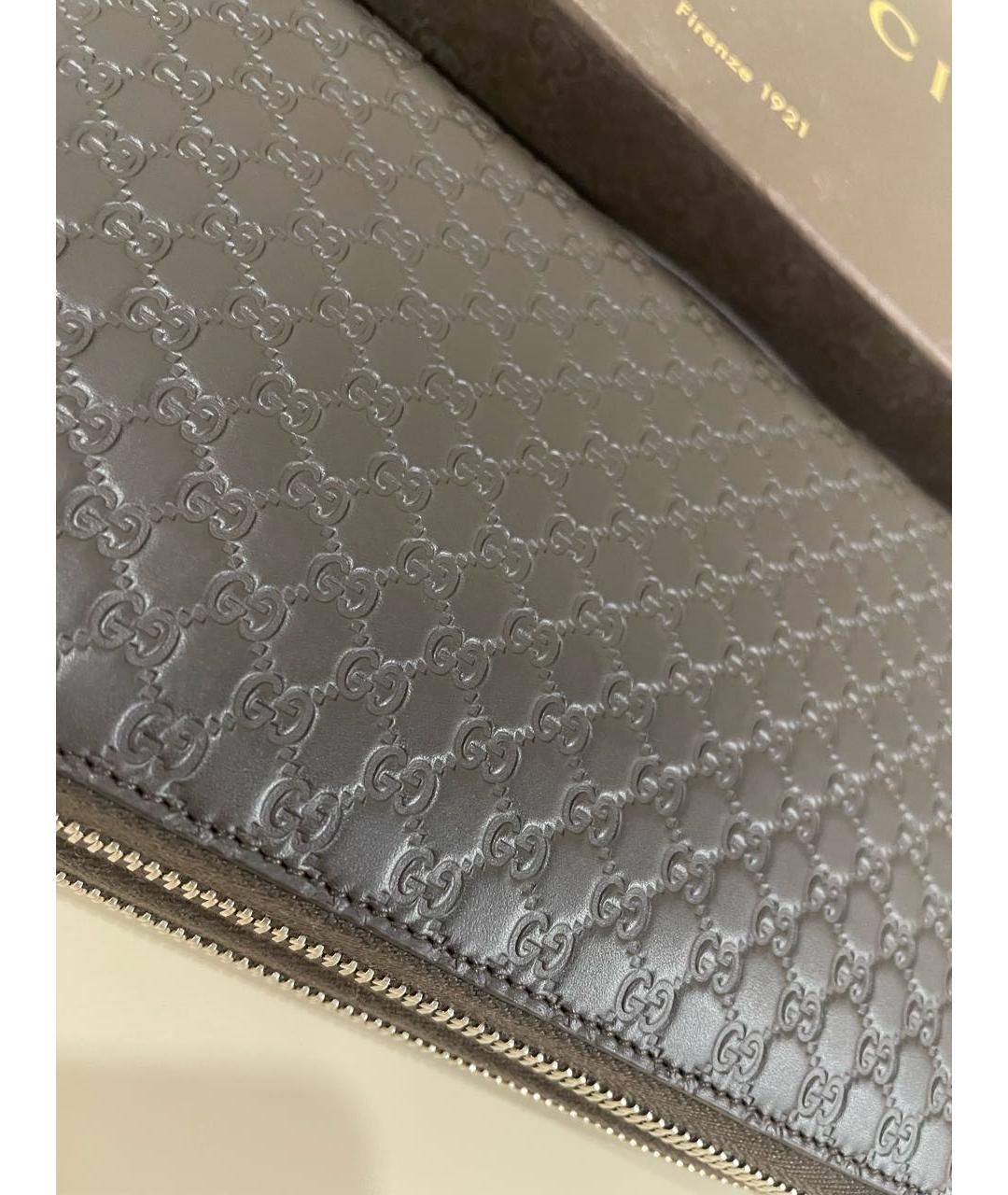 GUCCI Коричневая кожаная барсетка, фото 6