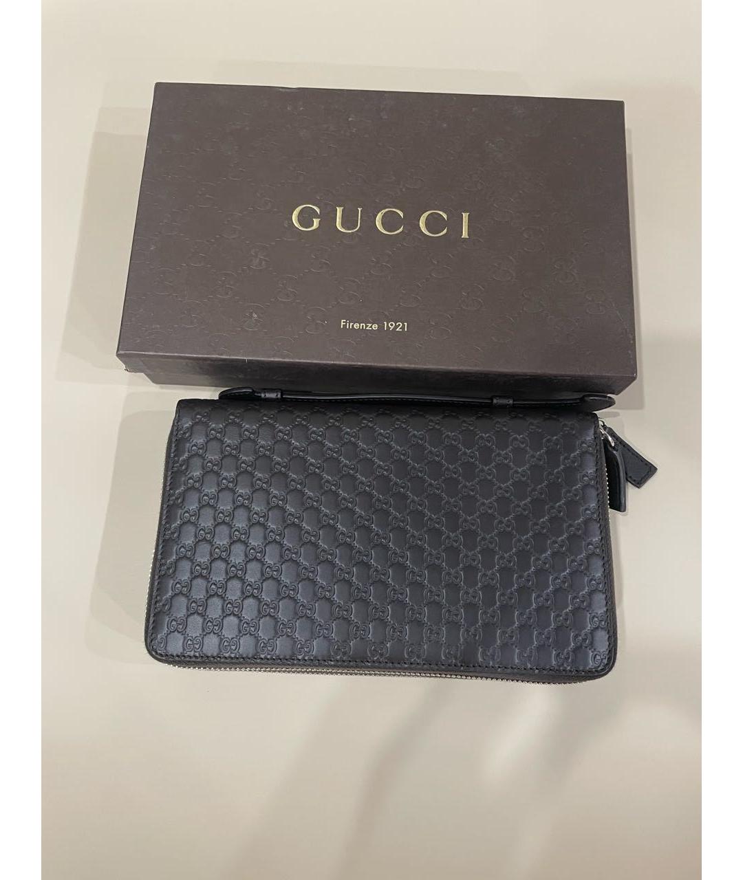 GUCCI Коричневая кожаная барсетка, фото 2