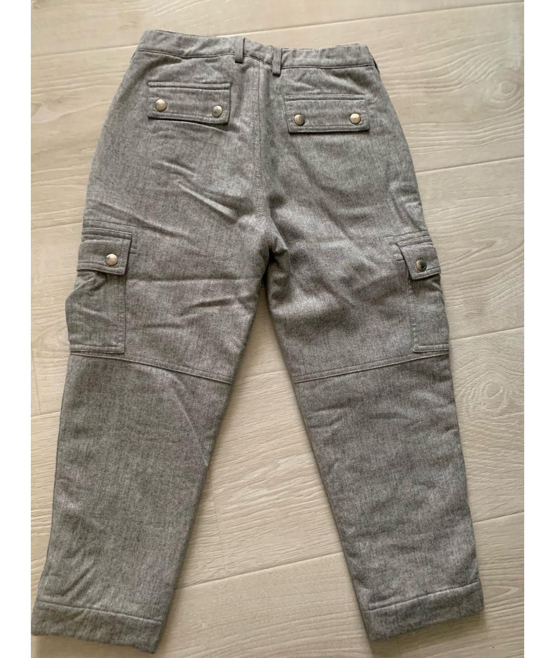 BRUNELLO CUCINELLI Серые шерстяные брюки и шорты, фото 2