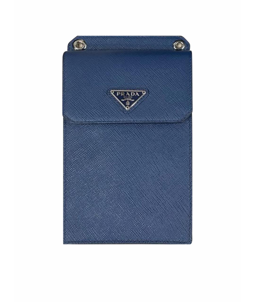 PRADA Синяя кожаная сумка через плечо, фото 1