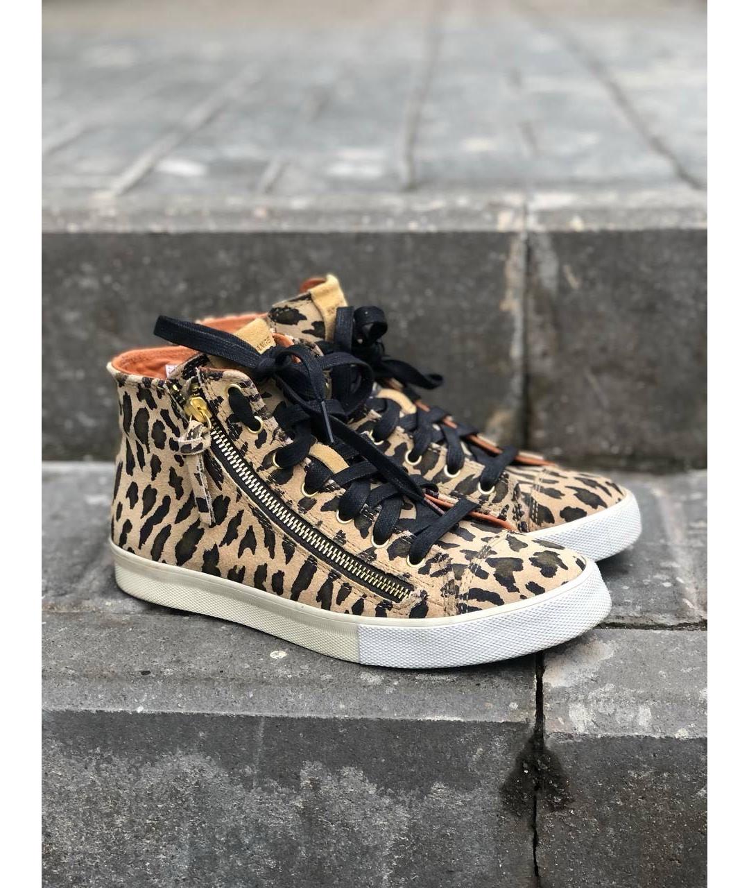 HUGO BOSS Коричневые кожаные кеды, фото 9