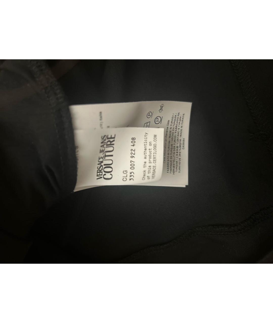 VERSACE JEANS COUTURE Черная хлопковая футболка, фото 4