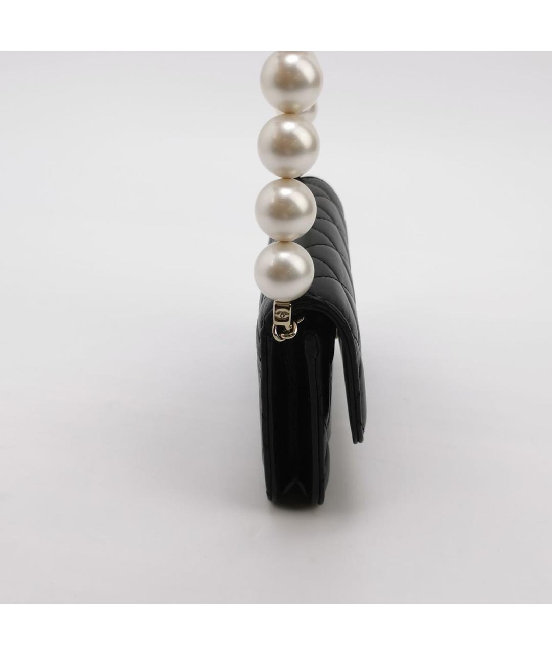 CHANEL Черная кожаная сумка через плечо, фото 3