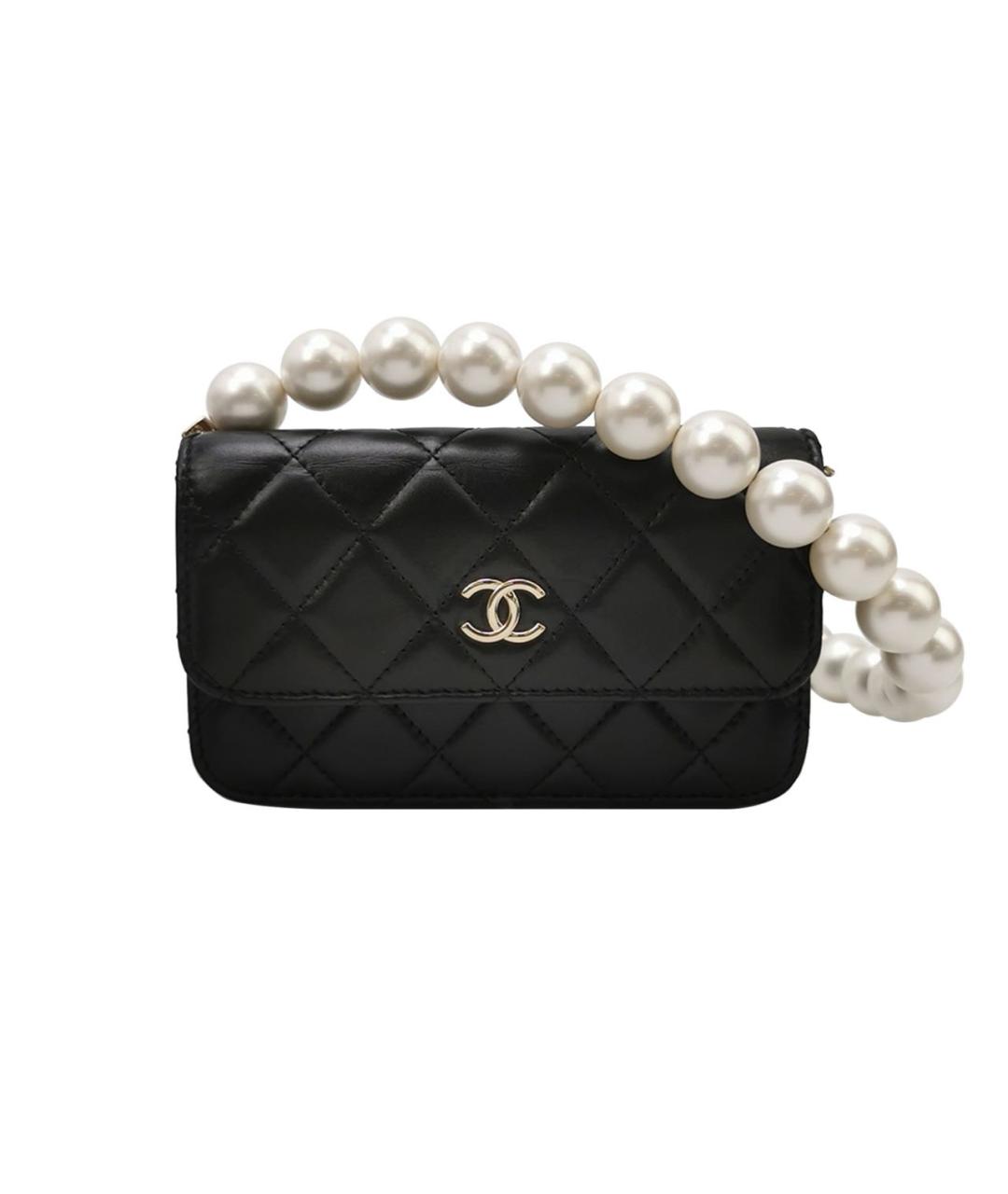 CHANEL Черная кожаная сумка через плечо, фото 1