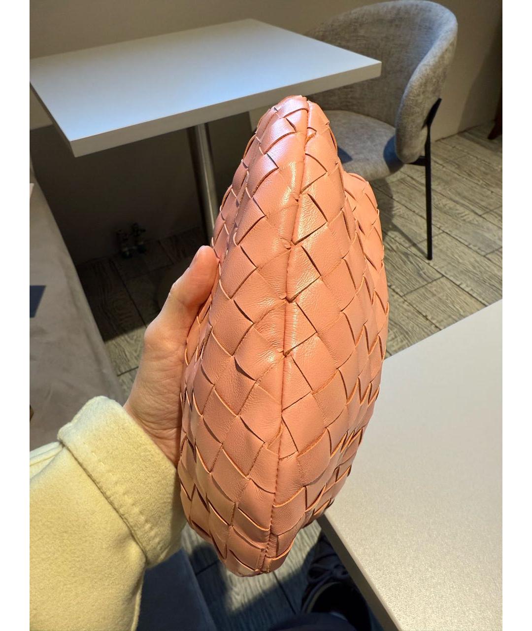 BOTTEGA VENETA Коралловая кожаная сумка с короткими ручками, фото 2
