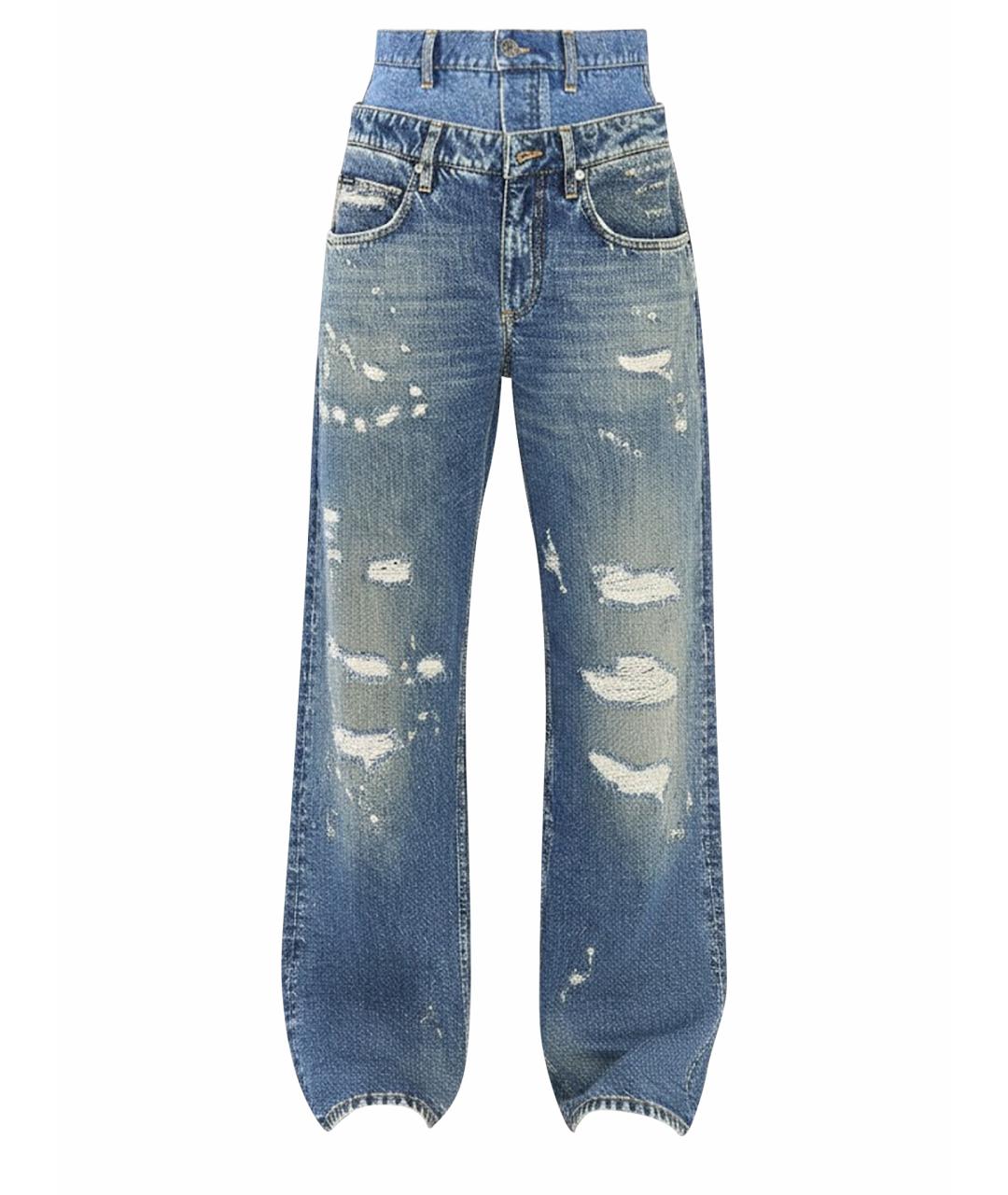 DOLCE&GABBANA Синие прямые джинсы, фото 1