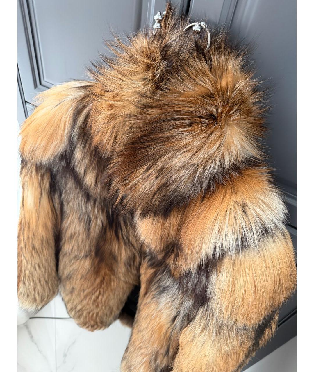 SAINT LAURENT Бежевая меховая шуба, фото 3