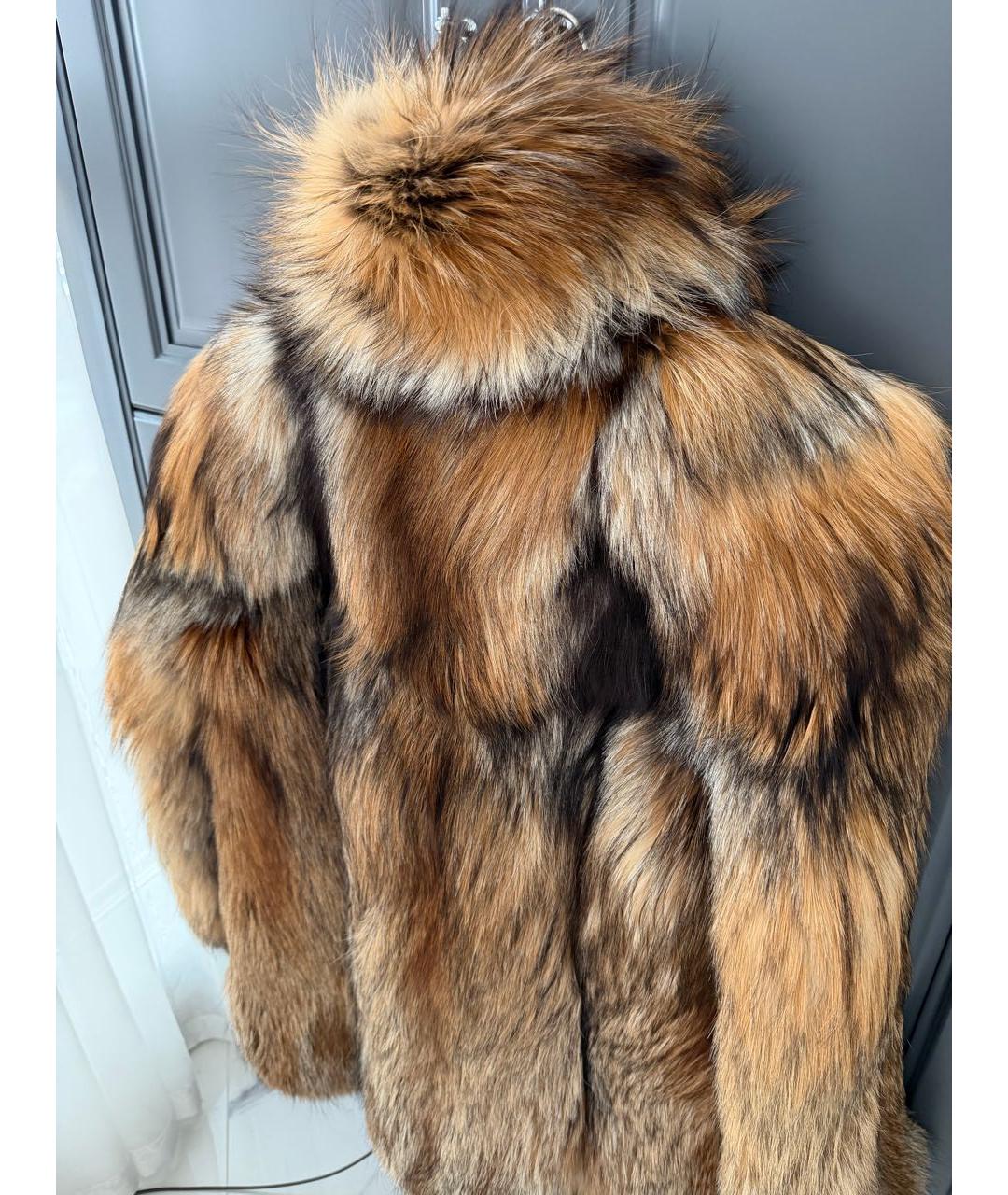 SAINT LAURENT Бежевая меховая шуба, фото 5