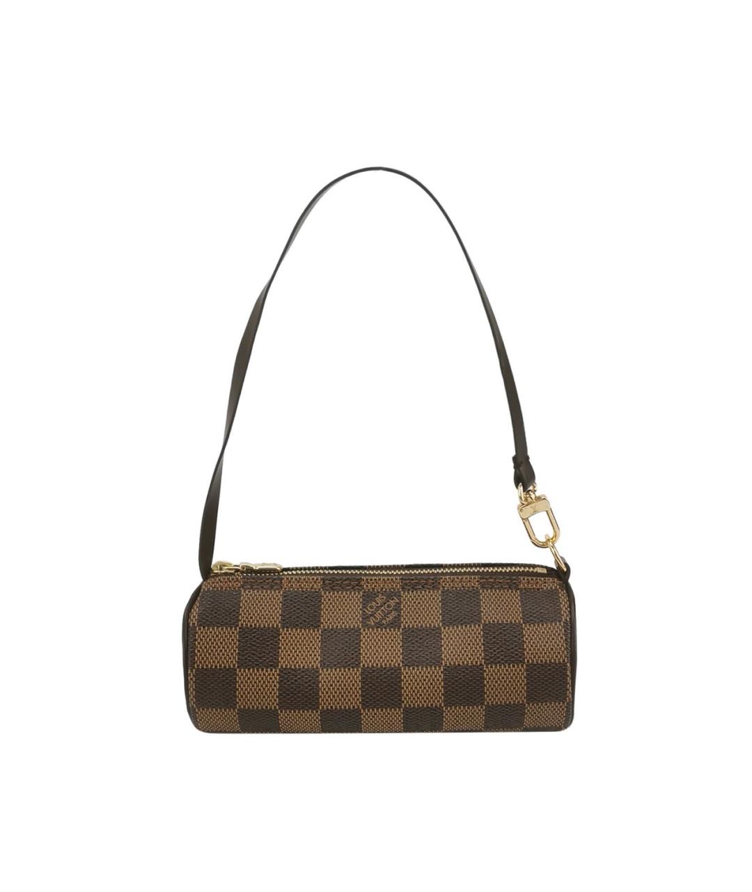 LOUIS VUITTON Коричневая кожаная сумка с короткими ручками, фото 1