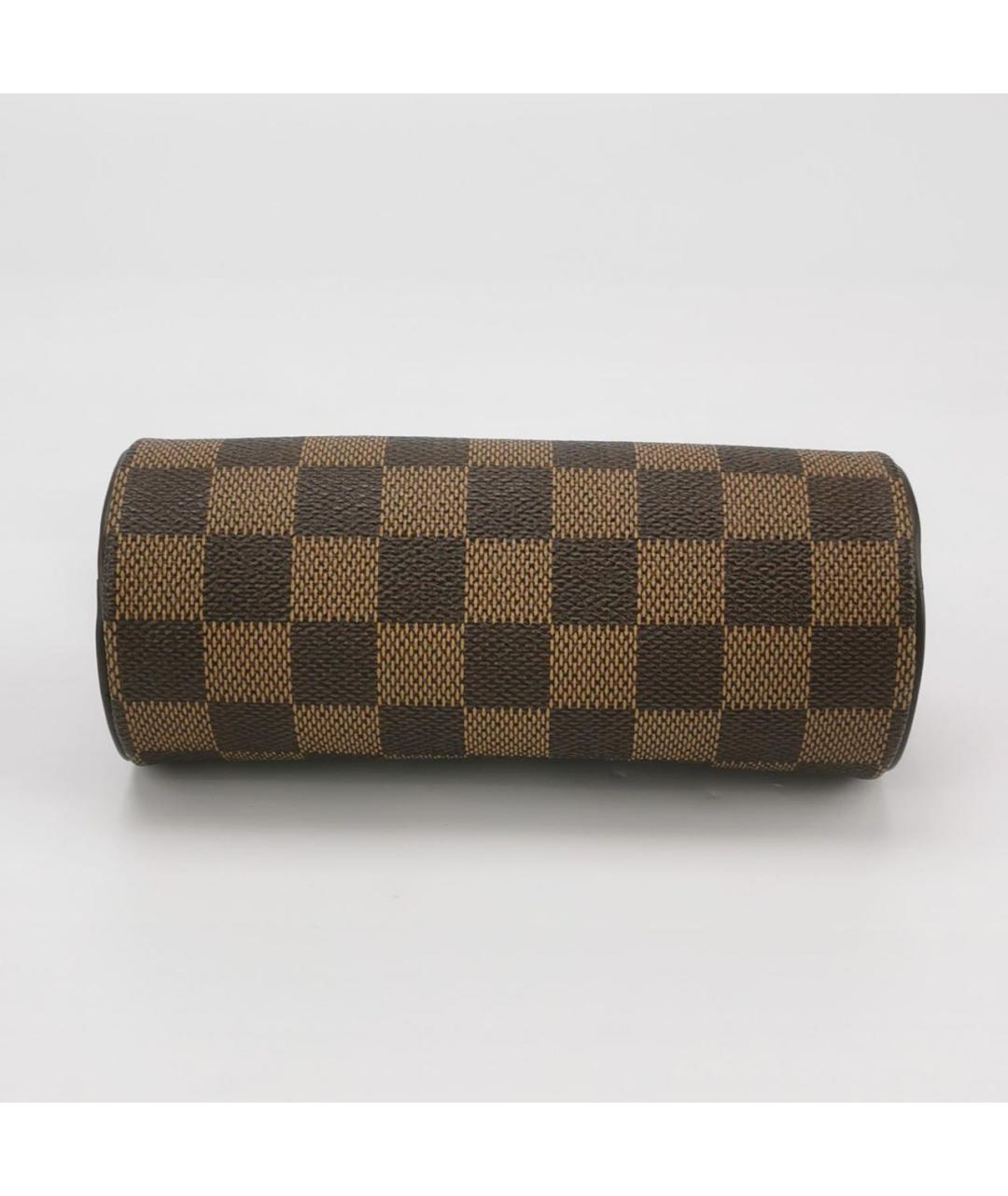 LOUIS VUITTON Коричневая кожаная сумка с короткими ручками, фото 5