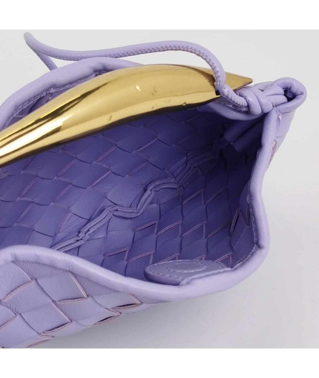 BOTTEGA VENETA Фиолетовая кожаная сумка через плечо, фото 6