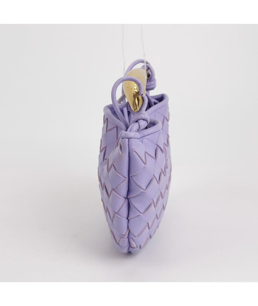 BOTTEGA VENETA Фиолетовая кожаная сумка через плечо, фото 2