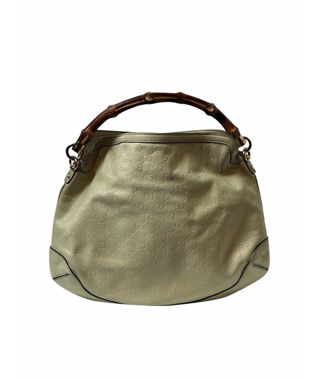 GUCCI Бежевая кожаная сумка через плечо, фото 1