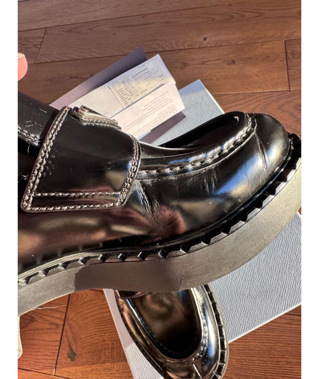 PRADA Черные кожаные лоферы, фото 6