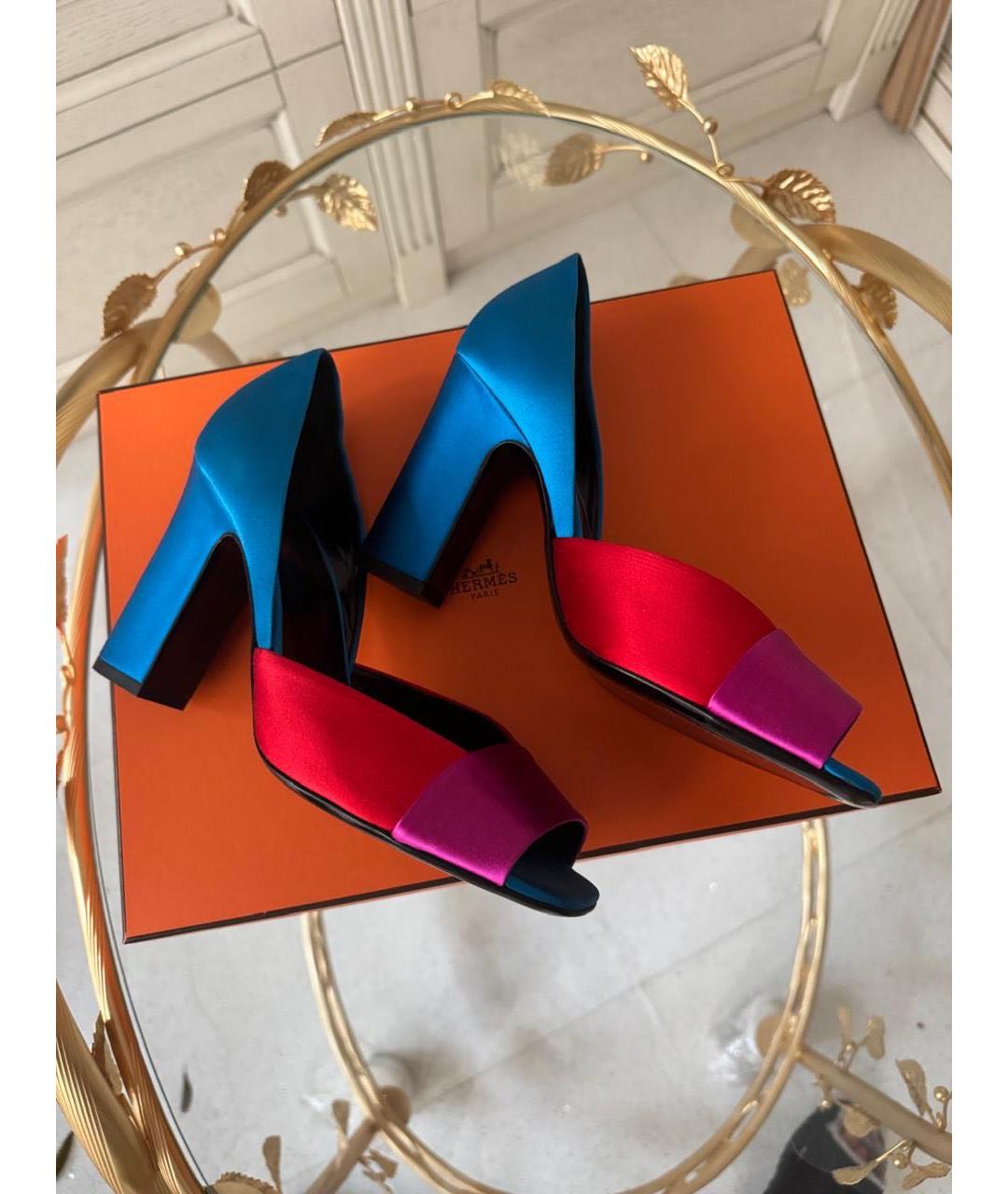 HERMES Мульти текстильные туфли, фото 6