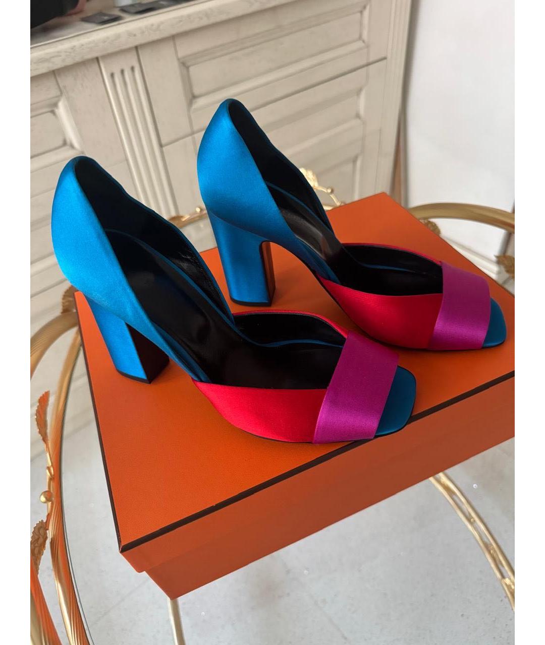 HERMES Мульти текстильные туфли, фото 4