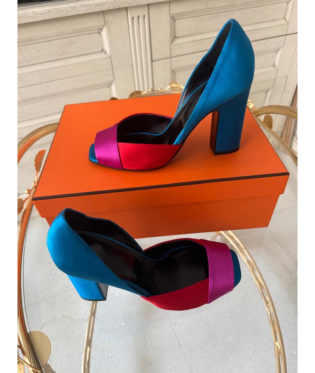 HERMES Мульти текстильные туфли, фото 2