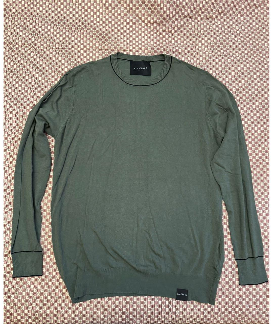 JOHN RICHMOND Хаки вискозный джемпер / свитер, фото 7