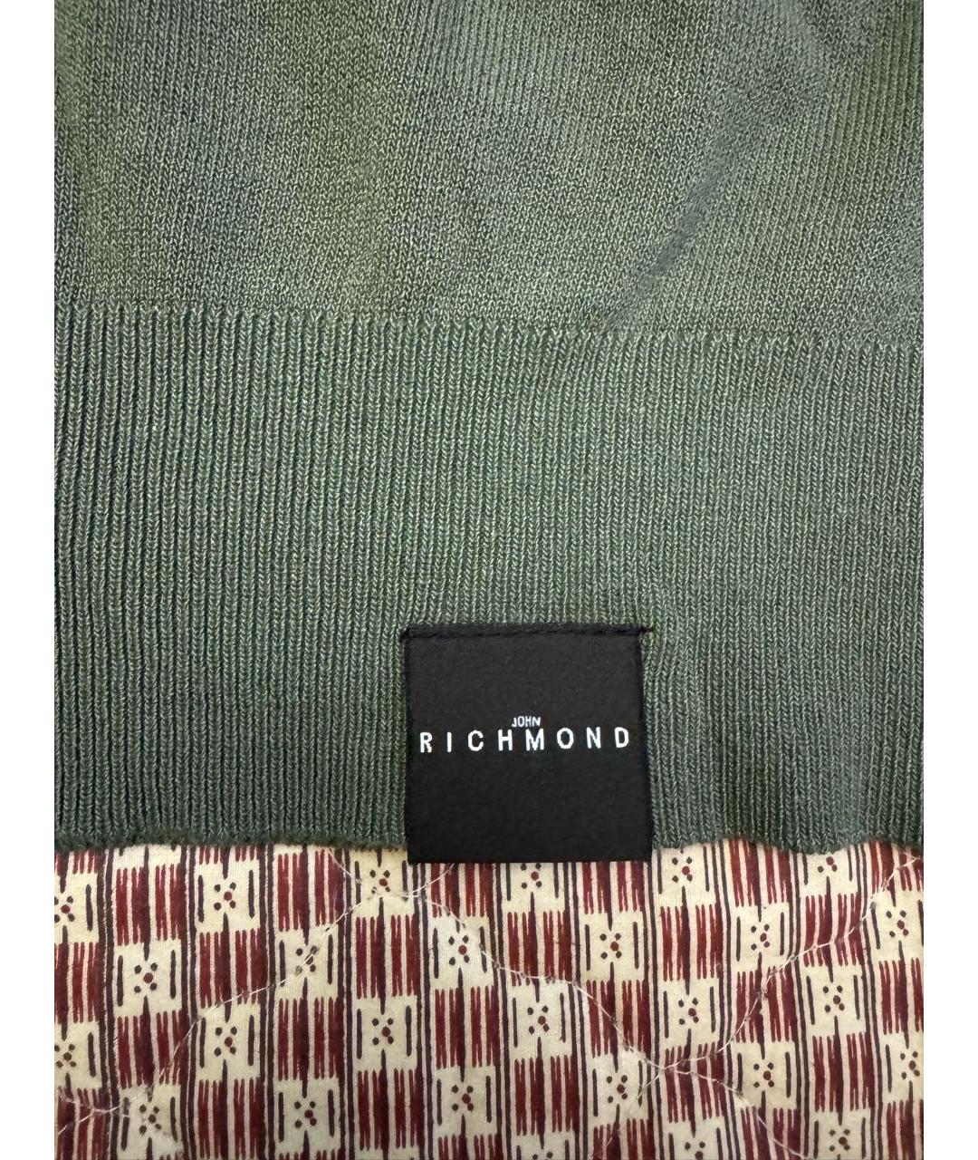 JOHN RICHMOND Хаки вискозный джемпер / свитер, фото 4