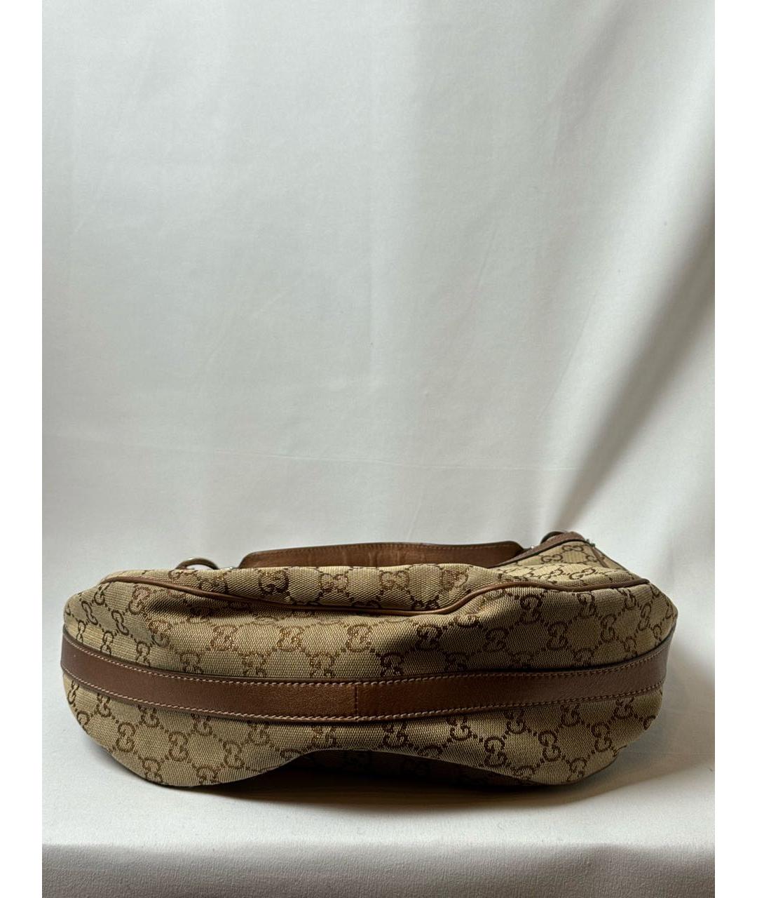 GUCCI Бежевая тканевая сумка через плечо, фото 8