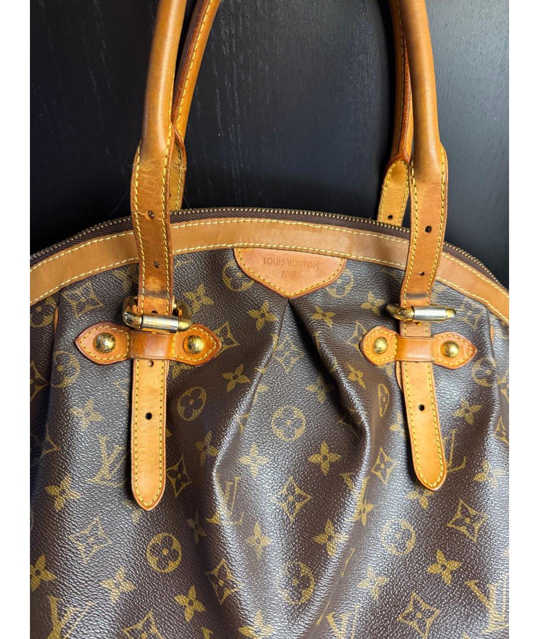 LOUIS VUITTON Коричневая сумка с короткими ручками, фото 5