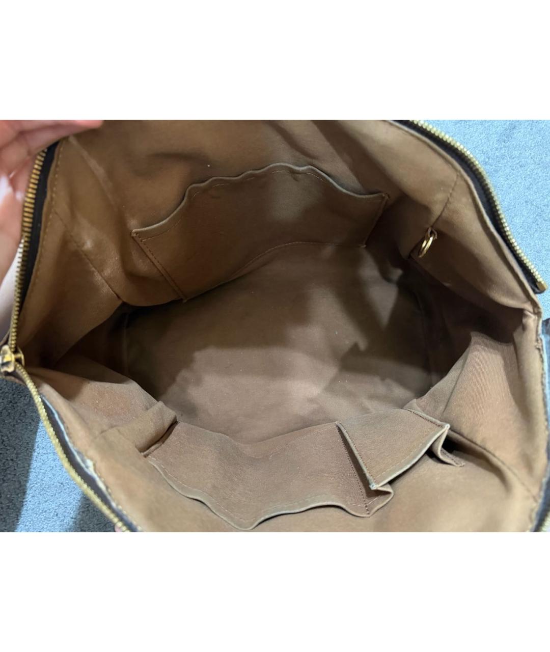 LOUIS VUITTON Коричневая сумка с короткими ручками, фото 4