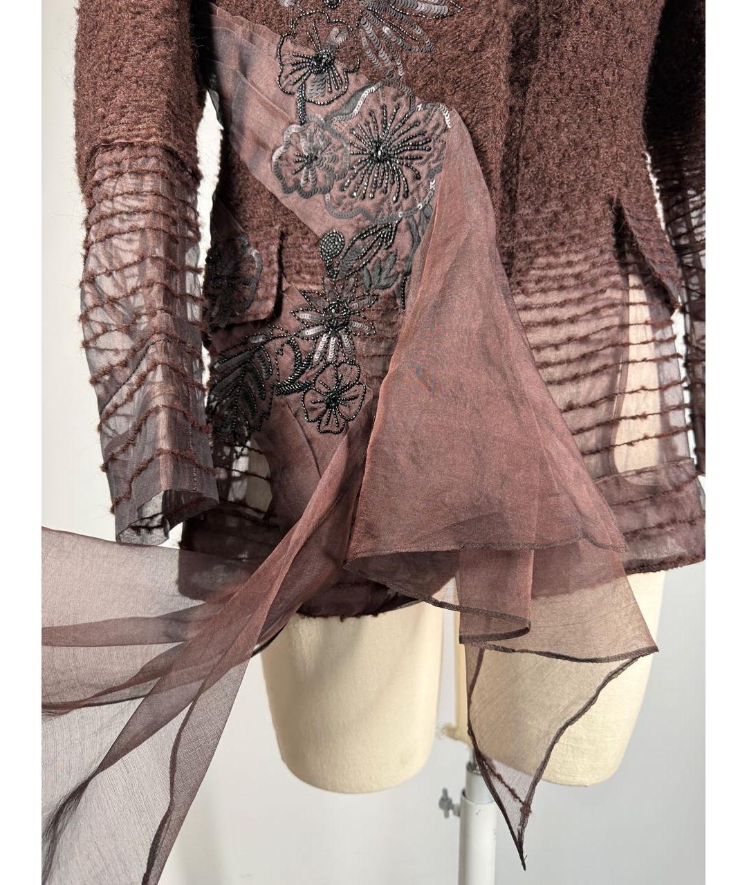 CHRISTIAN DIOR Коричневый шерстяной жакет/пиджак, фото 3