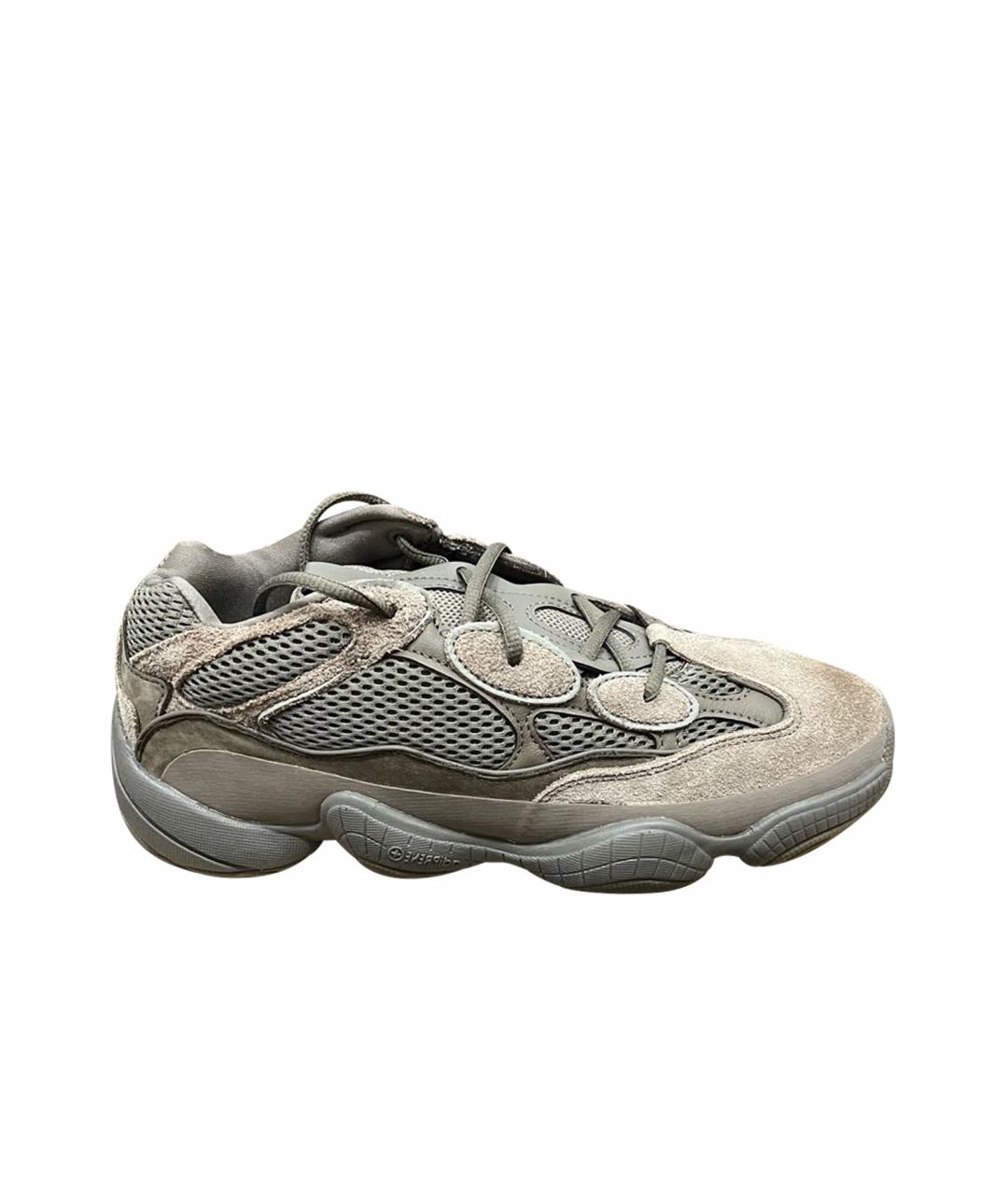 ADIDAS YEEZY Коричневые замшевые низкие кроссовки / кеды, фото 1