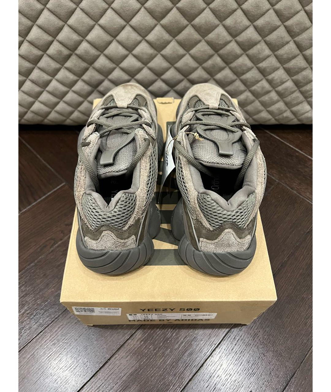 ADIDAS YEEZY Коричневые замшевые низкие кроссовки / кеды, фото 2