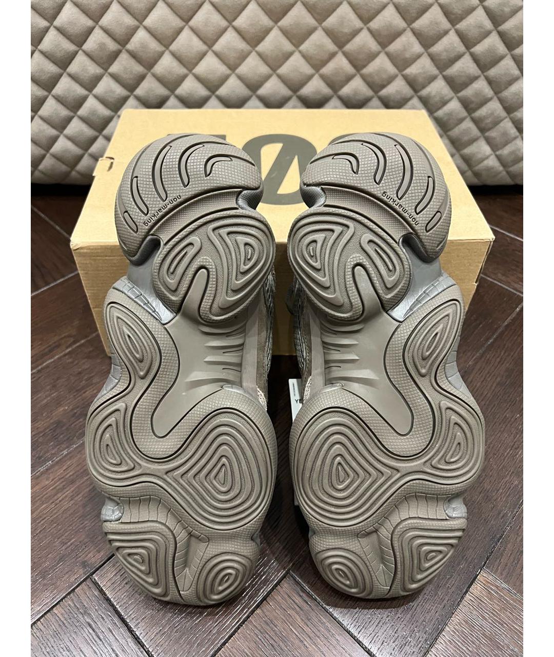 ADIDAS YEEZY Коричневые замшевые низкие кроссовки / кеды, фото 6