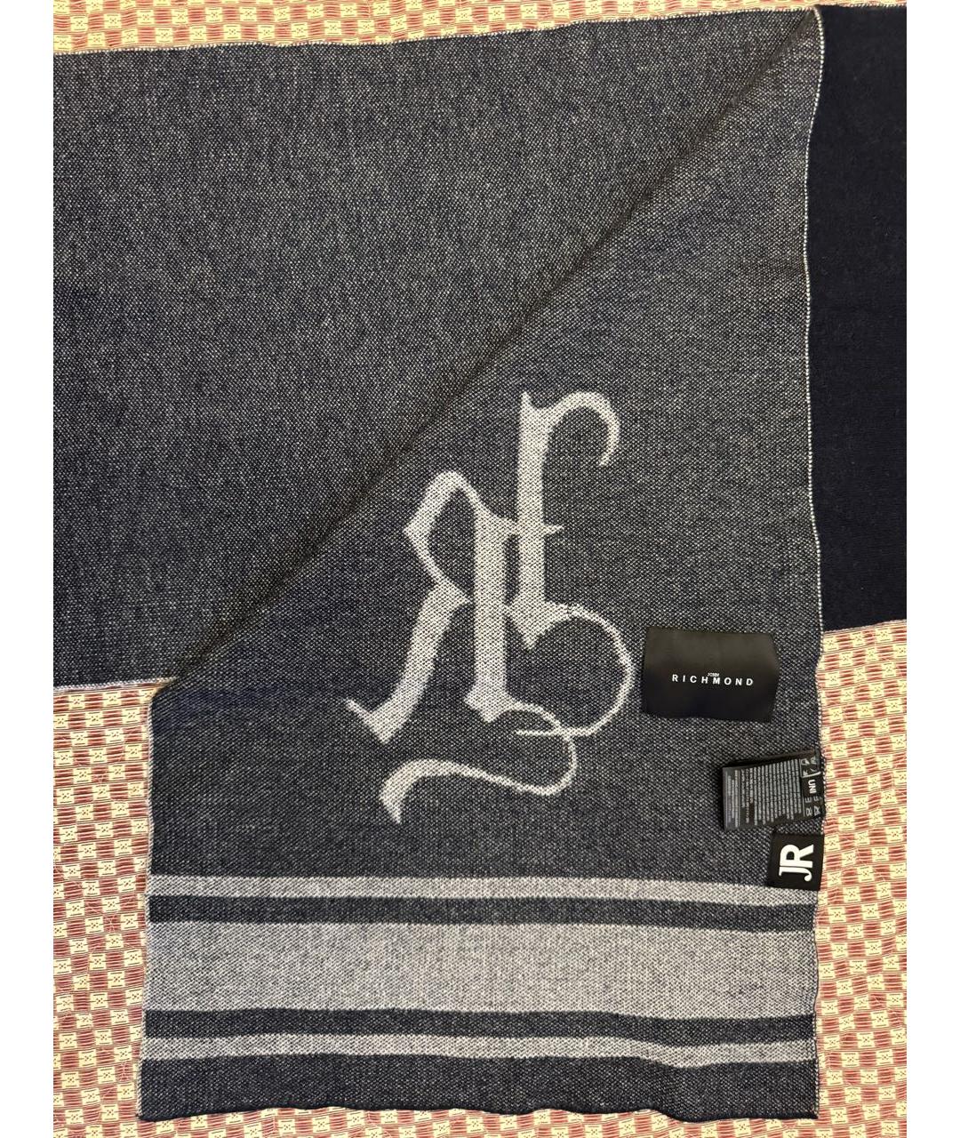 JOHN RICHMOND Черный шарф, фото 2