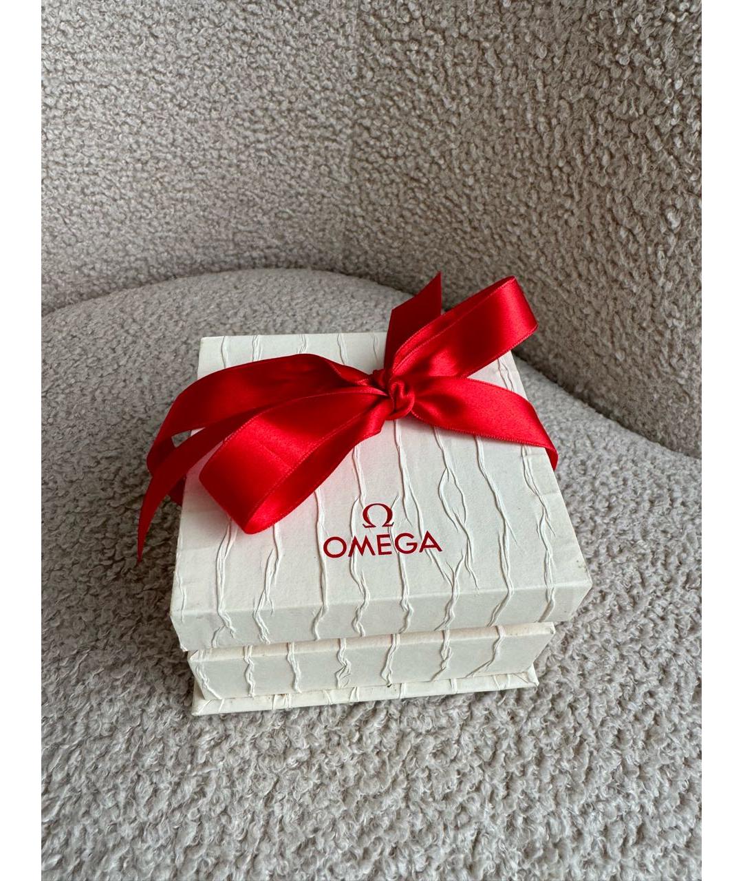 OMEGA Серебряные серьги из белого золота, фото 3