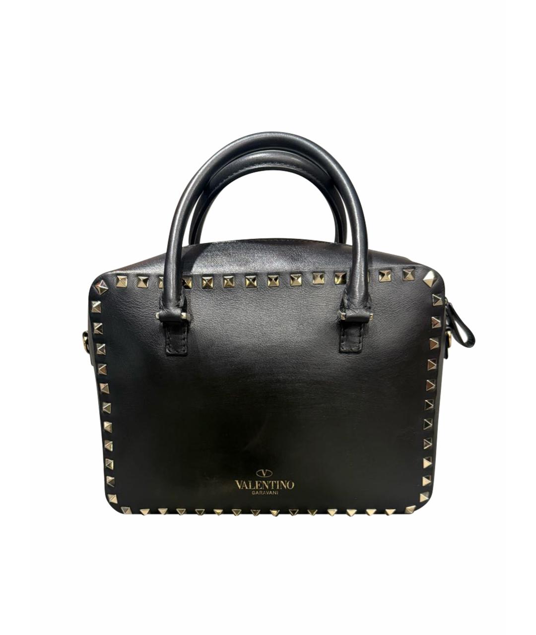 VALENTINO Черная кожаная сумка через плечо, фото 1