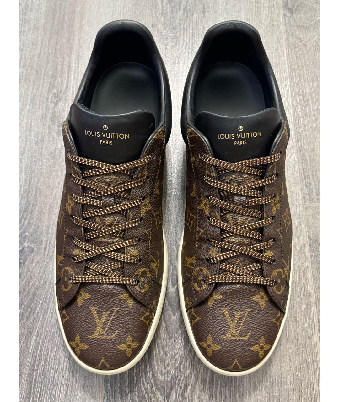 LOUIS VUITTON Коричневые низкие кроссовки / кеды, фото 3