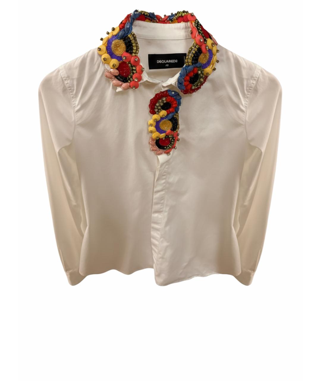 DSQUARED2 Белая хлопковая рубашка, фото 1