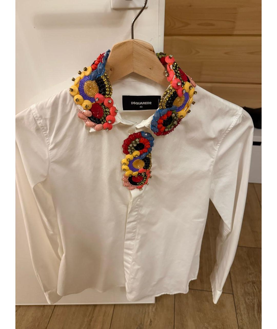 DSQUARED2 Белая хлопковая рубашка, фото 3