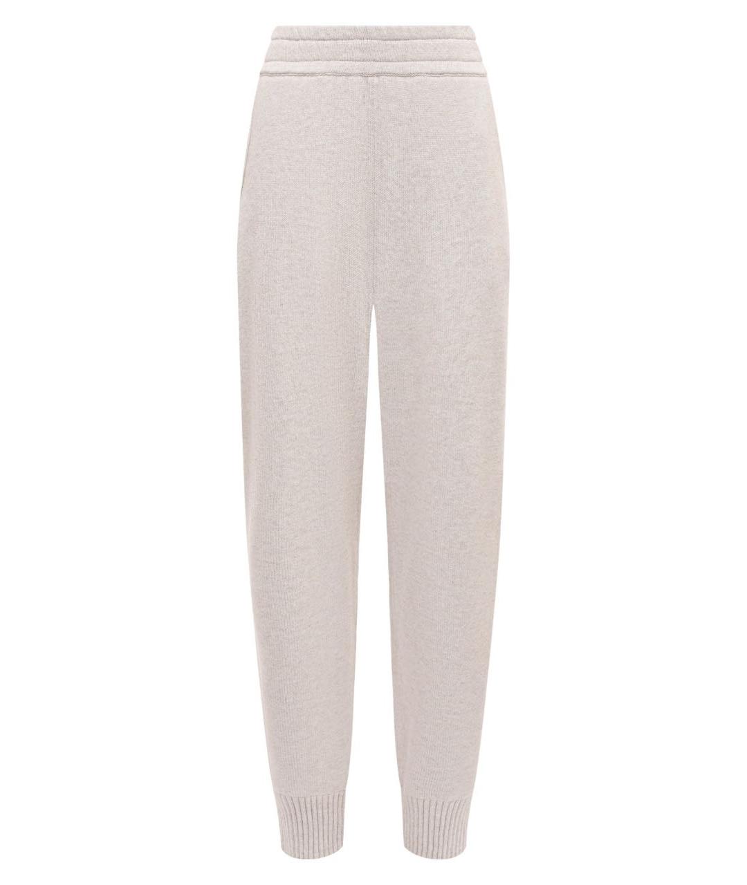 BRUNELLO CUCINELLI Бежевые шерстяные спортивные брюки и шорты, фото 5