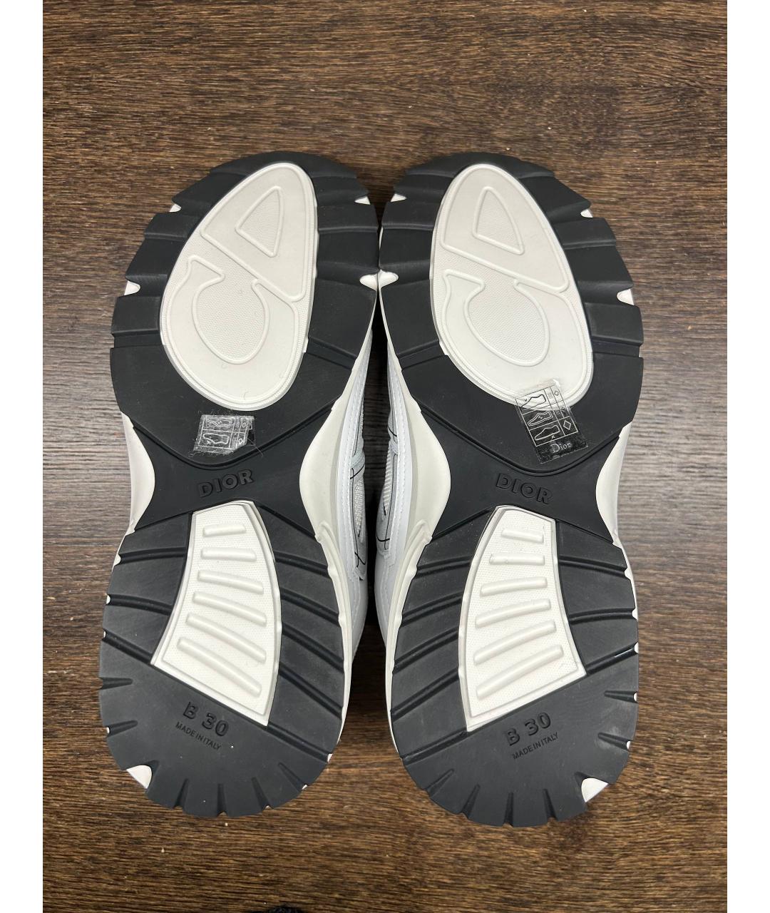 CHRISTIAN DIOR Белые кожаные низкие кроссовки / кеды, фото 5