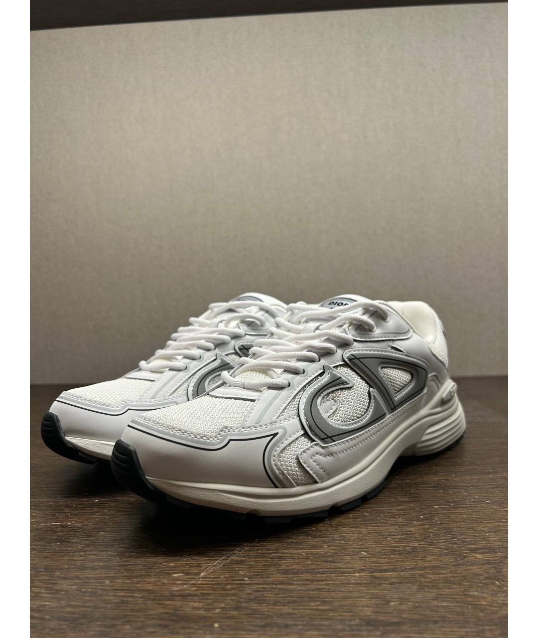 CHRISTIAN DIOR Белые кожаные низкие кроссовки / кеды, фото 4