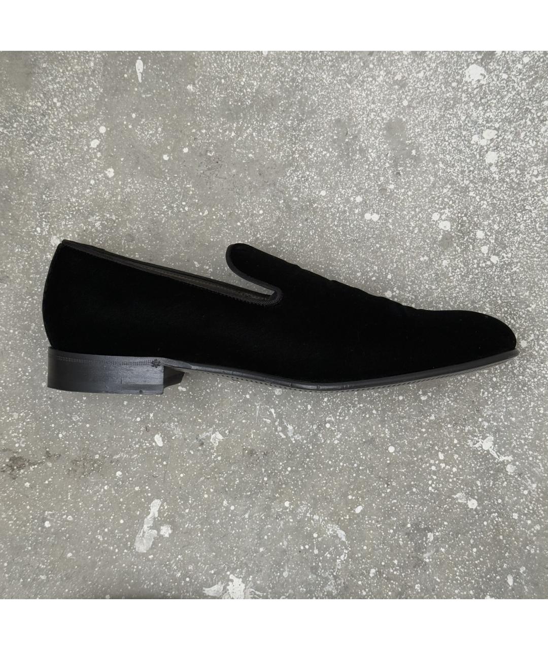 DOLCE&GABBANA Черные бархатные лоферы, фото 10