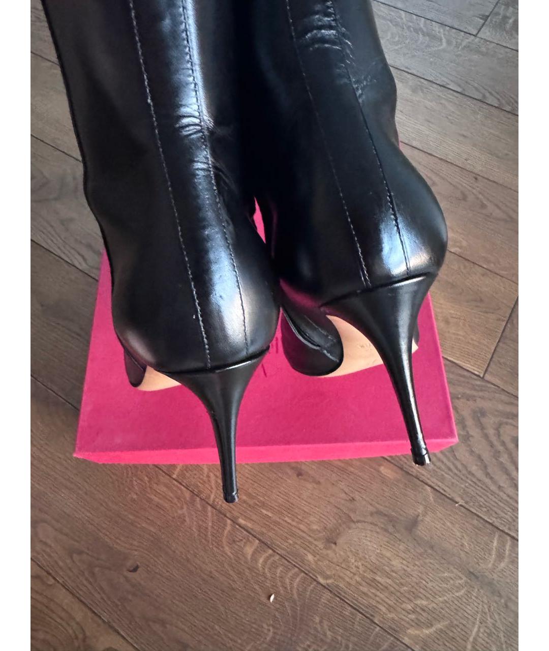 VALENTINO Черные кожаные ботильоны, фото 3
