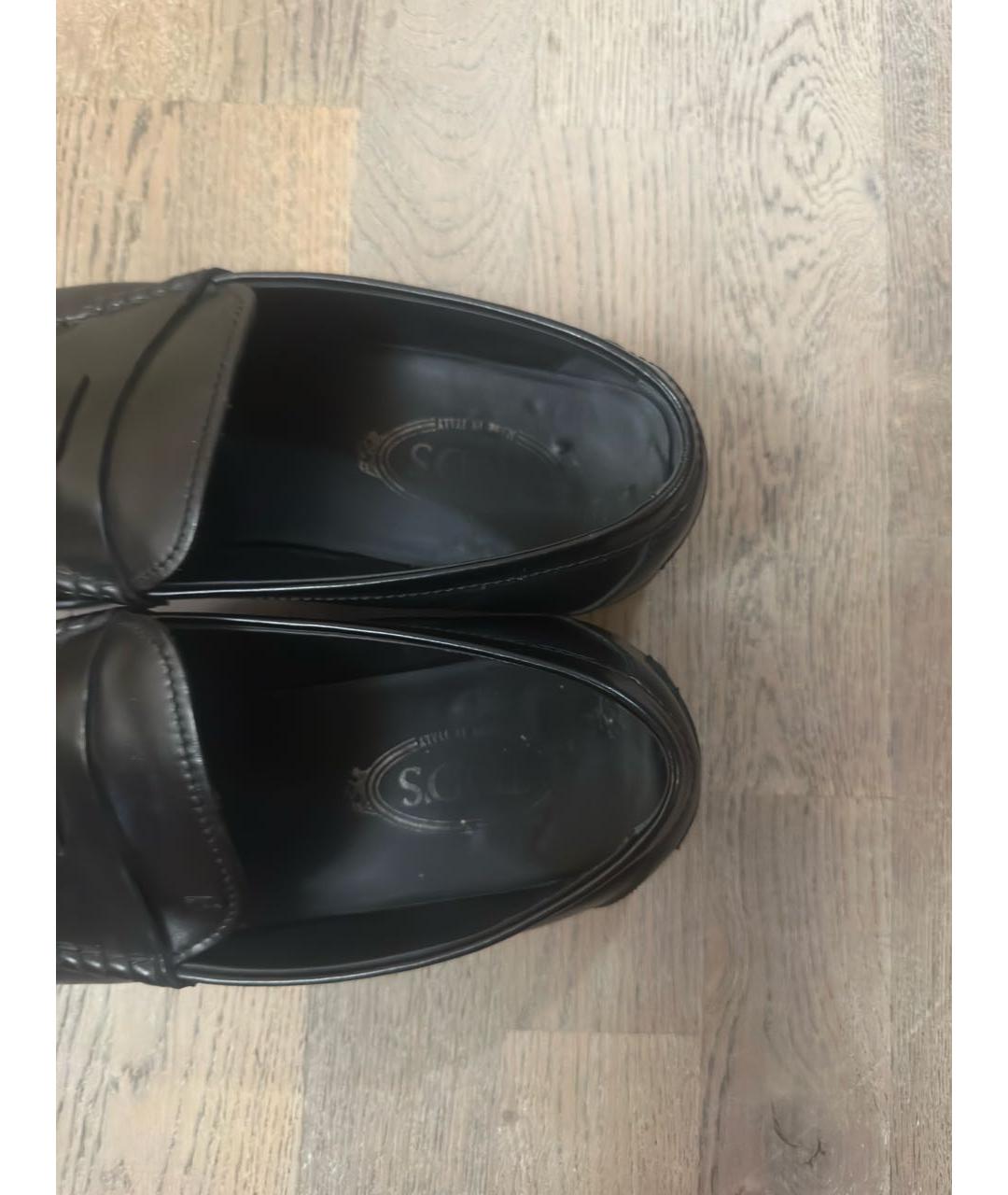 TOD'S Черные лоферы из лакированной кожи, фото 3