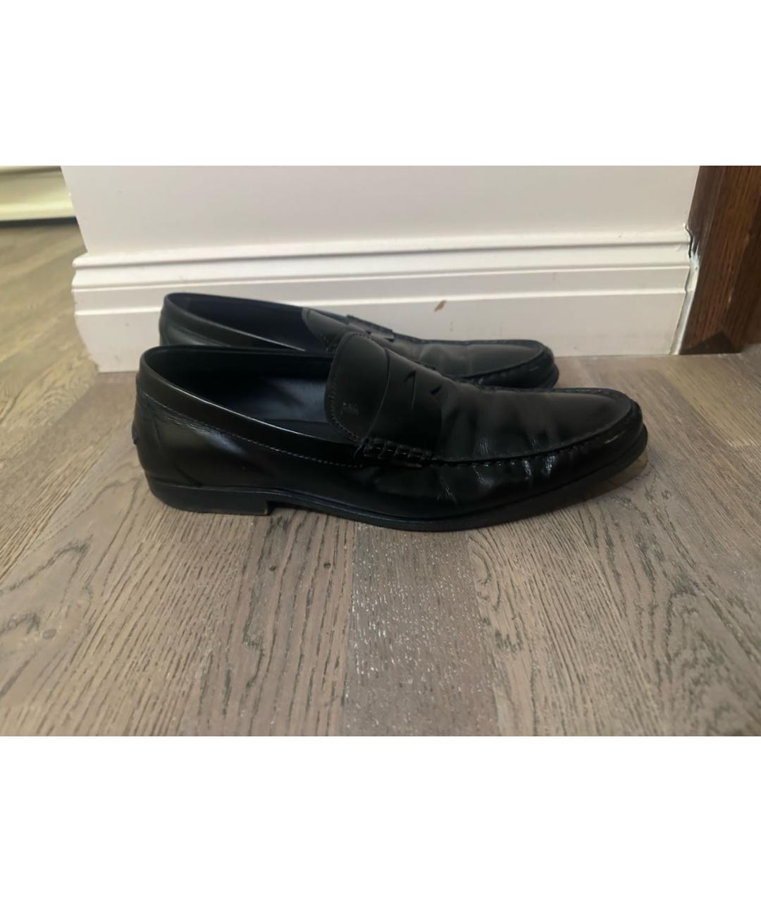 TOD'S Черные лоферы из лакированной кожи, фото 6