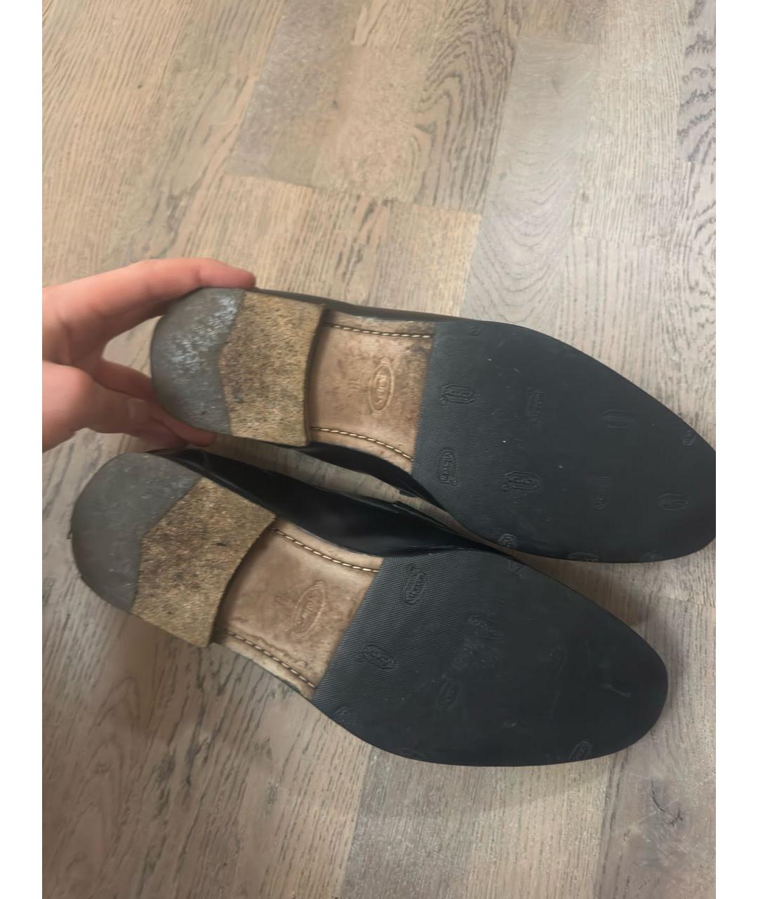 TOD'S Черные лоферы из лакированной кожи, фото 5