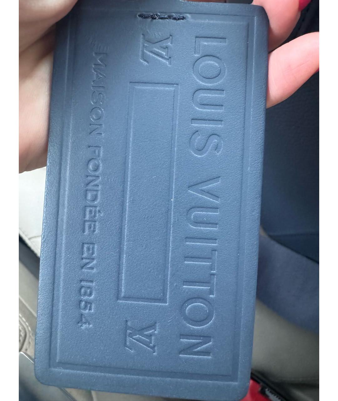 LOUIS VUITTON Синий кожаный портфель, фото 8