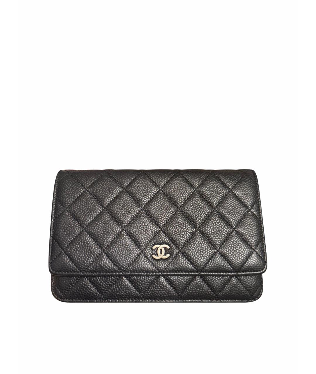 CHANEL Черная кожаная сумка через плечо, фото 1