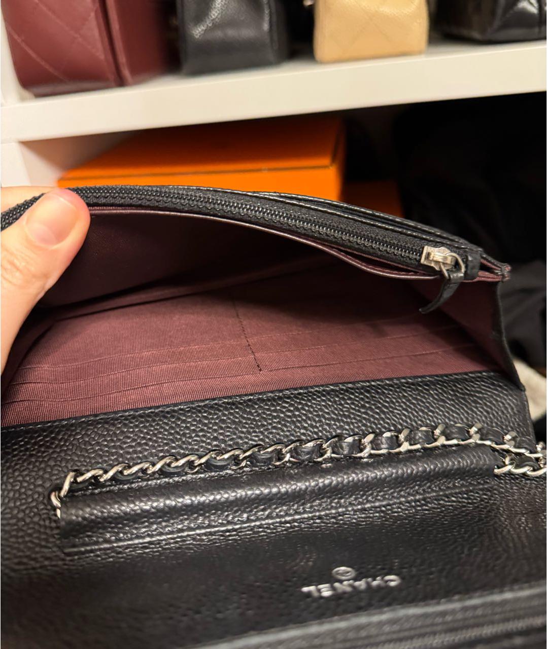 CHANEL Черная кожаная сумка через плечо, фото 5