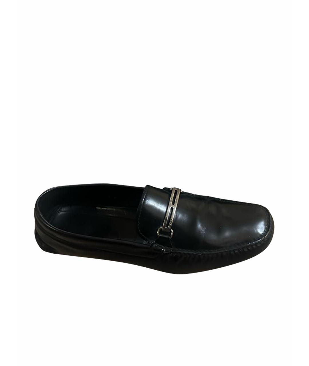 PRADA Черные мокасины из лакированной кожи, фото 1