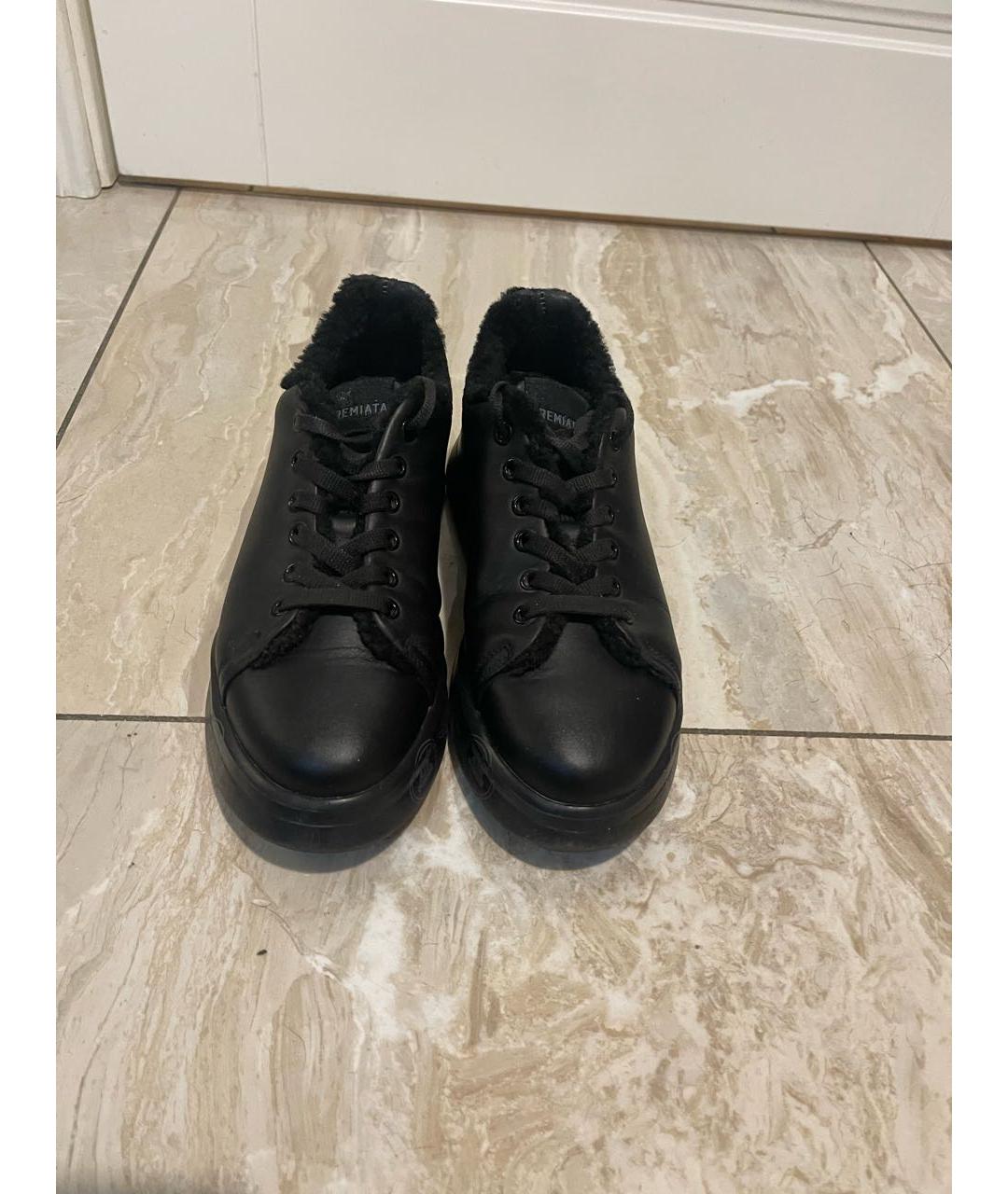 PREMIATA Черные кожаные кеды, фото 2