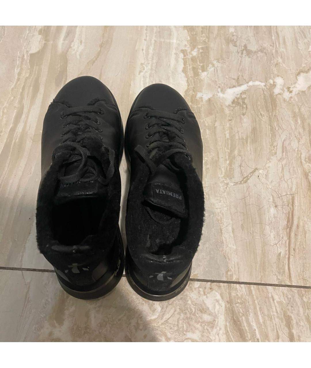 PREMIATA Черные кожаные кеды, фото 3